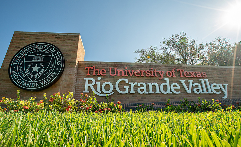 Low-angle view of The University of Texas Rio Grande ...