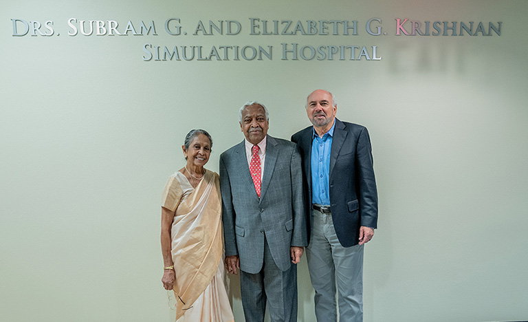 UTRGV simulation hospital named for Drs. Krishnan 