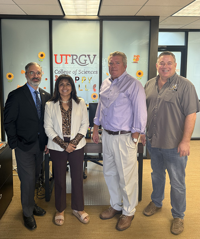 College of Sciences administration meet up with Las Huellas Association board members.