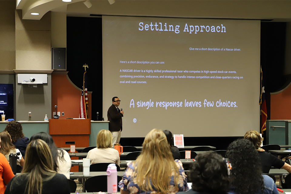Part of Professional Development Day was employees learning from their fellow colleagues during presentations.
