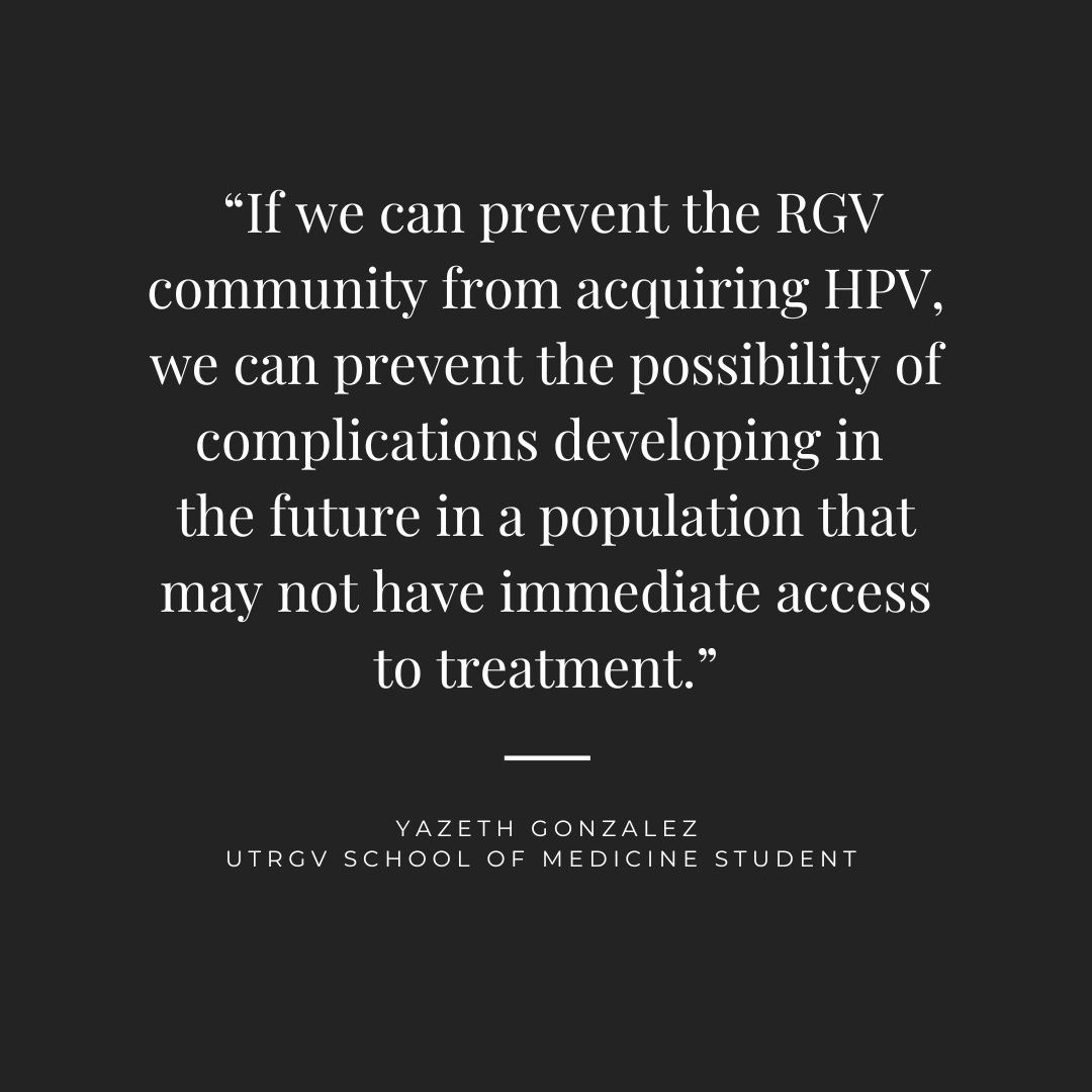 Pull quote from UTRGV School of Medicine student Yazeth Gonzalez.