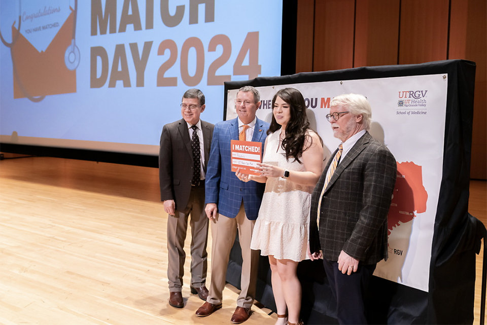 UTRGV School of Medicine celebrates 2024 Match Day with 52 medical students. (UTRGV Photo by David Pike)