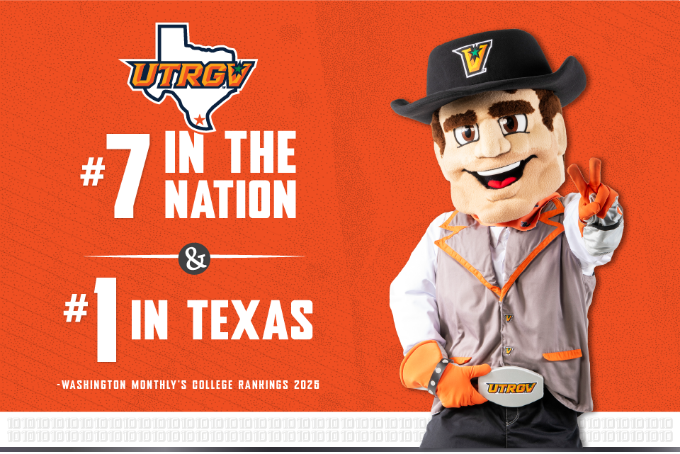 This year, UTRGV is ranked No. 7 nationally and No. 1 in Texas in Washington Monthly’s 2025 College Guide.