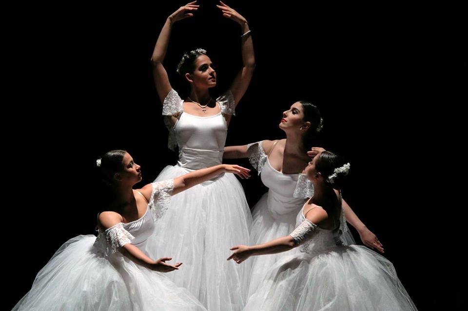 UTRGV Ballet Company woman performers in white dresses