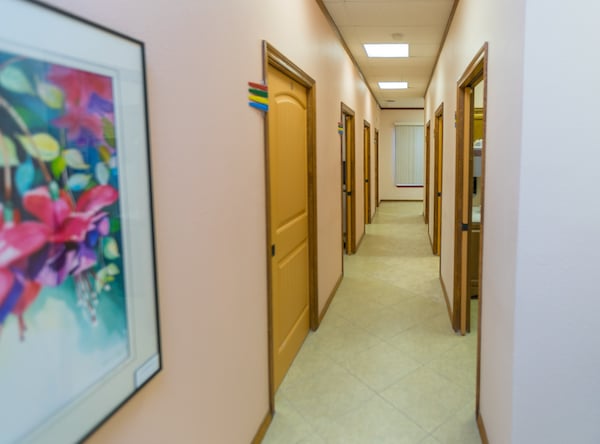 Hallway at UT Health RGV Primary Care at Laguna Vista.