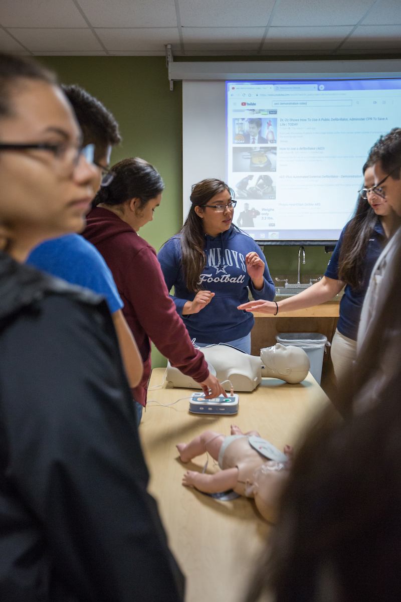 Participate in first aid demonstration.