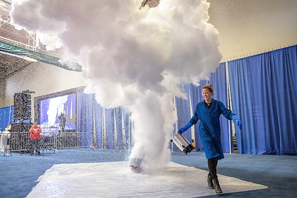 Experiment explodes into a cloud of smoke.