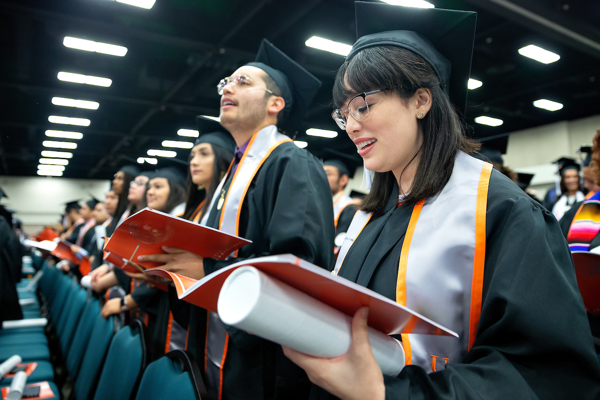 The UTRGV 9am Spring Commencement for the College of Fine Arts and the College of Liberal Arts on Saturday, May 11, 2019 at the McAllen Convention Center in McAllen, Texas.  UTRGV Photo by Paul Chouy