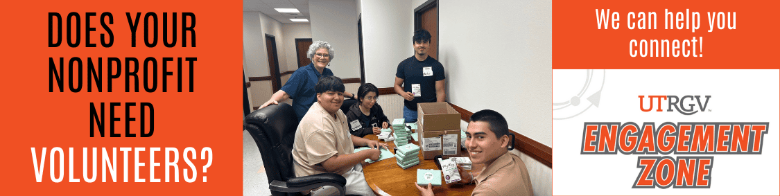 Does your Nonprofit need Volunteers? We can help you connect. Volunteers picking up trash. click to view engagement zone information  