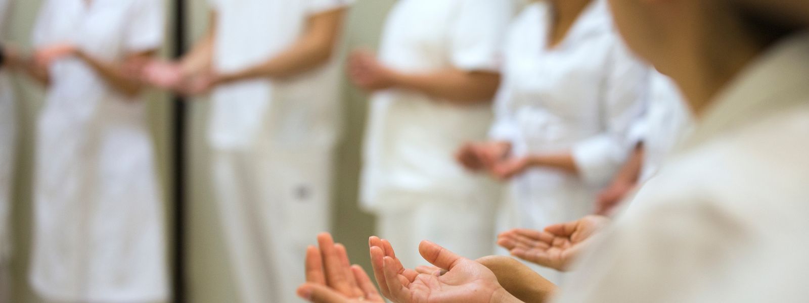 Nurses during ceremony.
