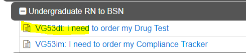 Options in computer screen with one highlighted.