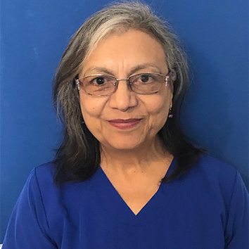 Smiling, faculty portrait.