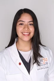 Smiling, student portrait.