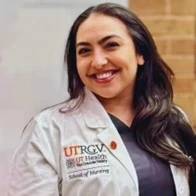 Smiling, student portrait.