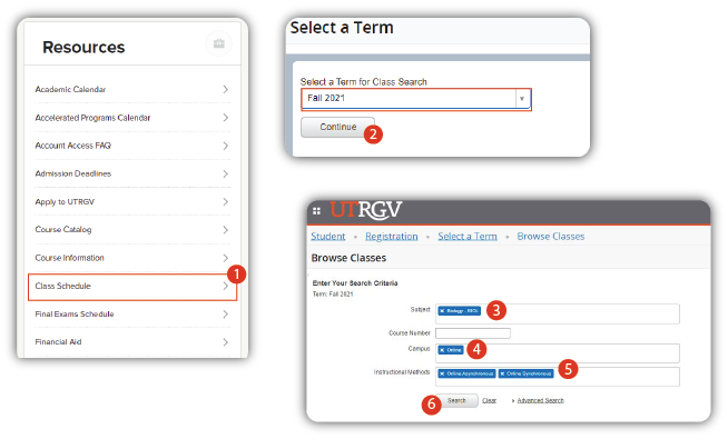 Steps to do a course search in Assist