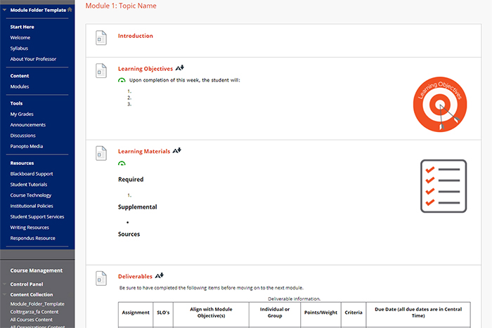 Modules Template Structure