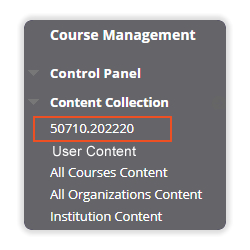 Accessing the Content Collection