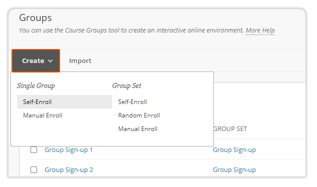 Create Groups