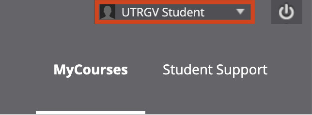 Screenshot of the Student Drop Down