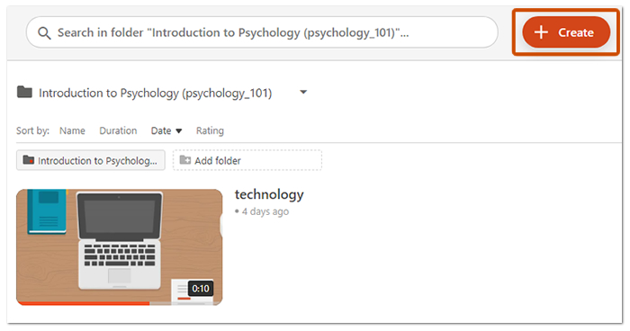 Panopto interface