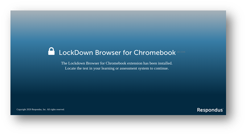 LockDown Browser confirmation