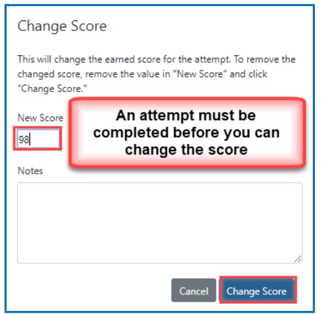Change score