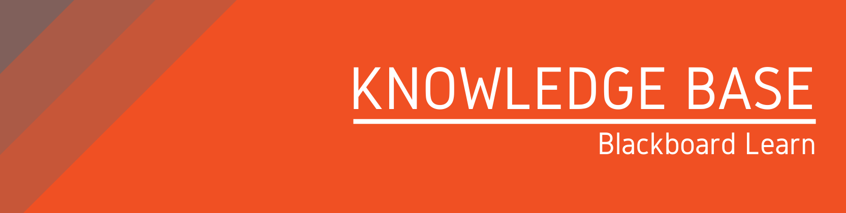 Knowledge Base: Blackboard Learn