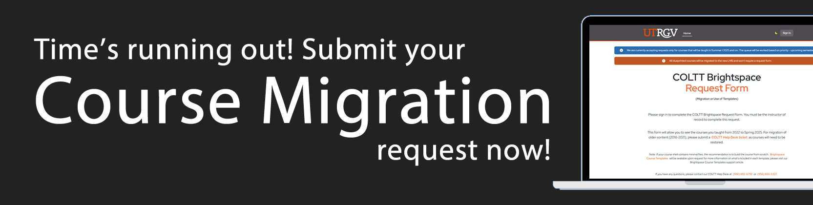 Course Migration Request  