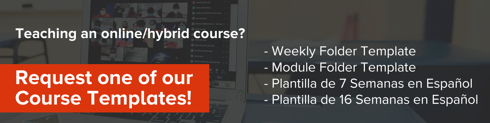 Request a Course Template Page Banner 