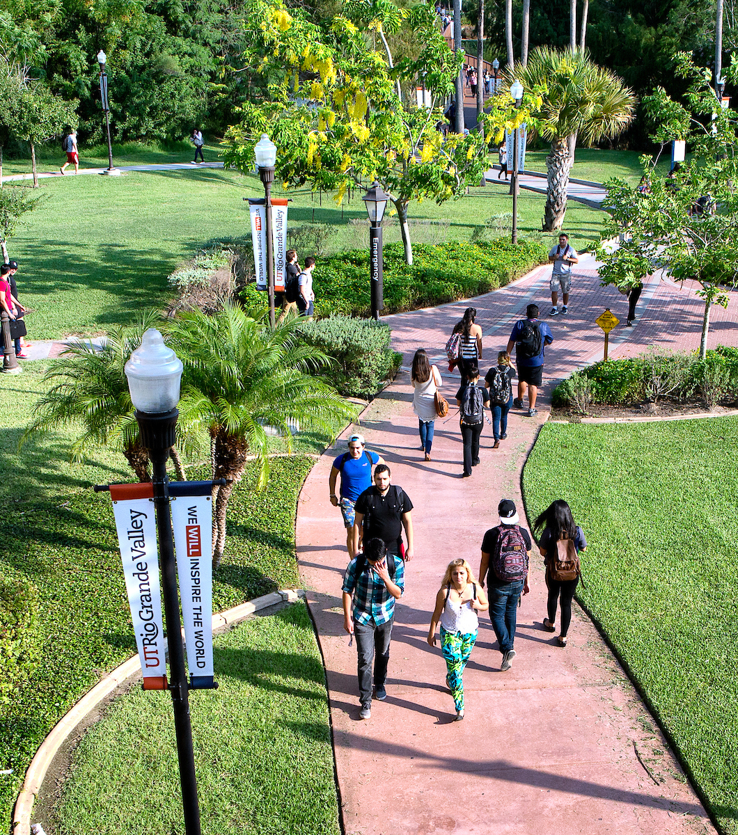 students walking