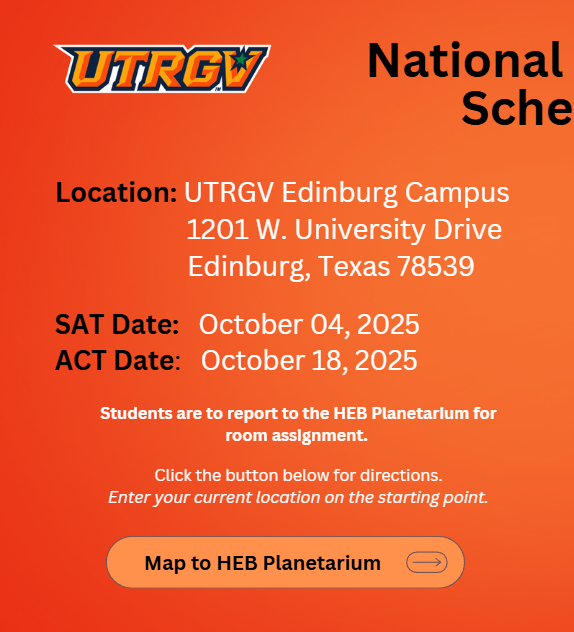 SAT/ACT Location Edinburg Oct. 2025