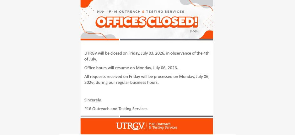 Offices Closed on July 03, 2026 in observance of the 4th of July