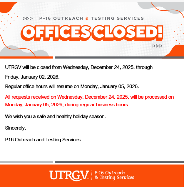 UTRGV 2025 Holiday Schedule
