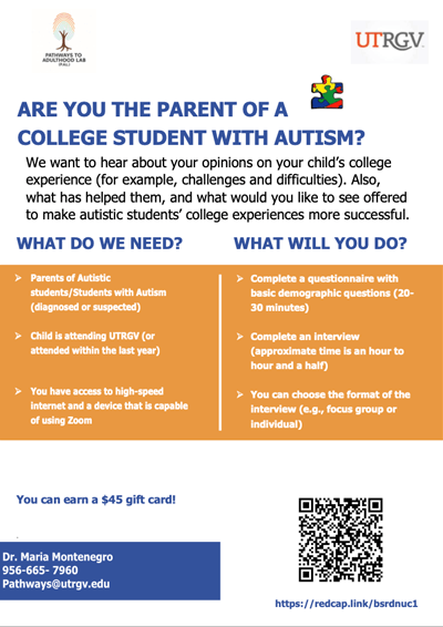 Research flyer for parents.
