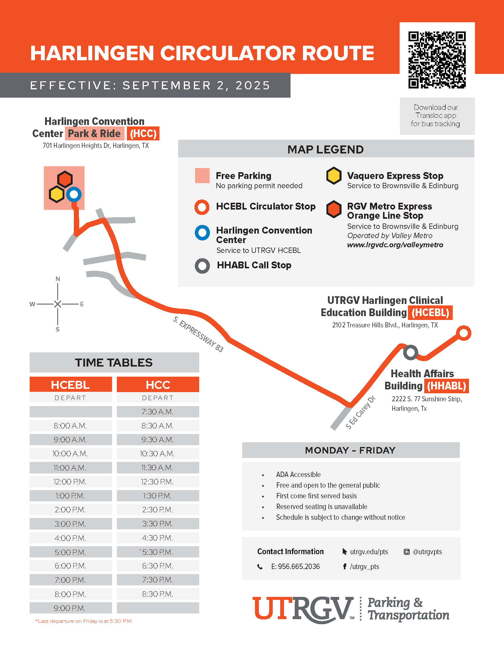 Harlingen Circulator Map