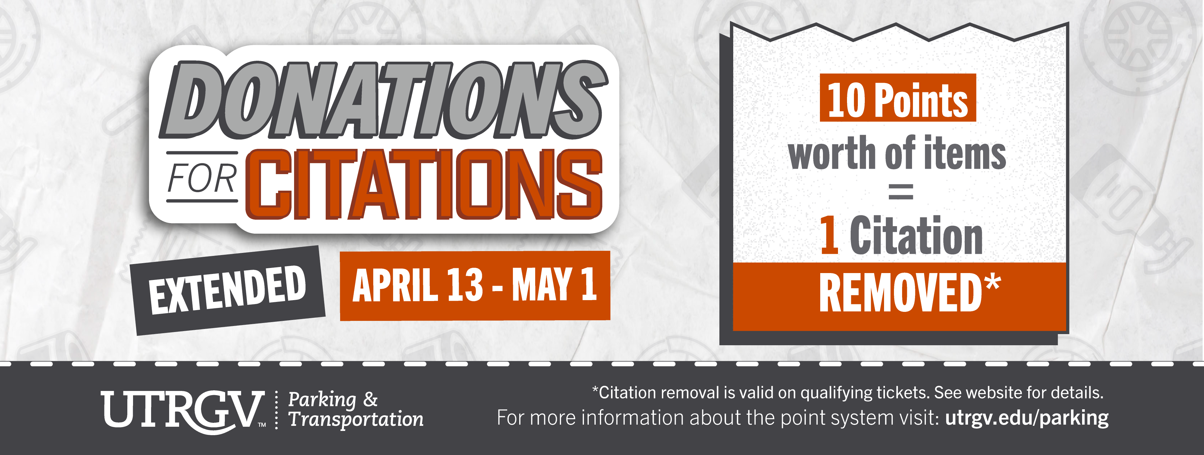 Donations for Citations Extended Until May 1
