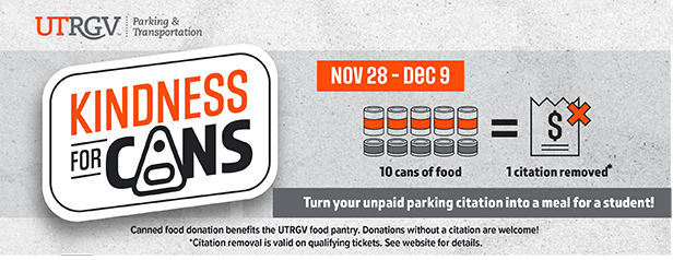 Kindness for Cans banner campaign active from November 29th  to December 14th