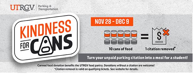 Kindness for Cans banner campaign active from November 29th to December 14th