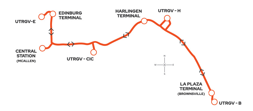 Valley Metro bus route map