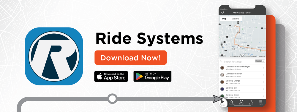 Download the Ride Systems app from the Apple store or Google Play now!
