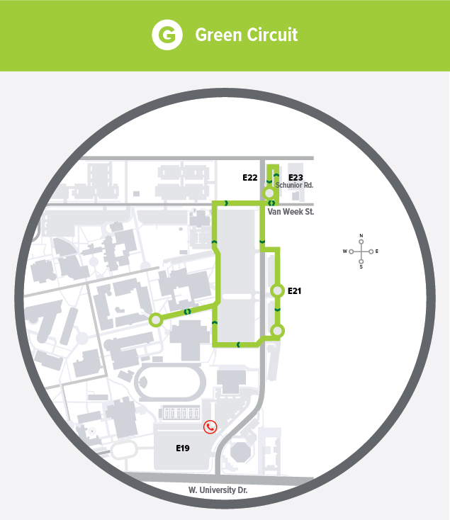 Map of VOLT Green Circuit