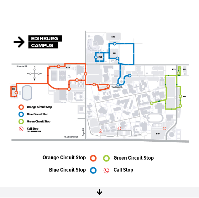 Edinburg Campus Circuits map