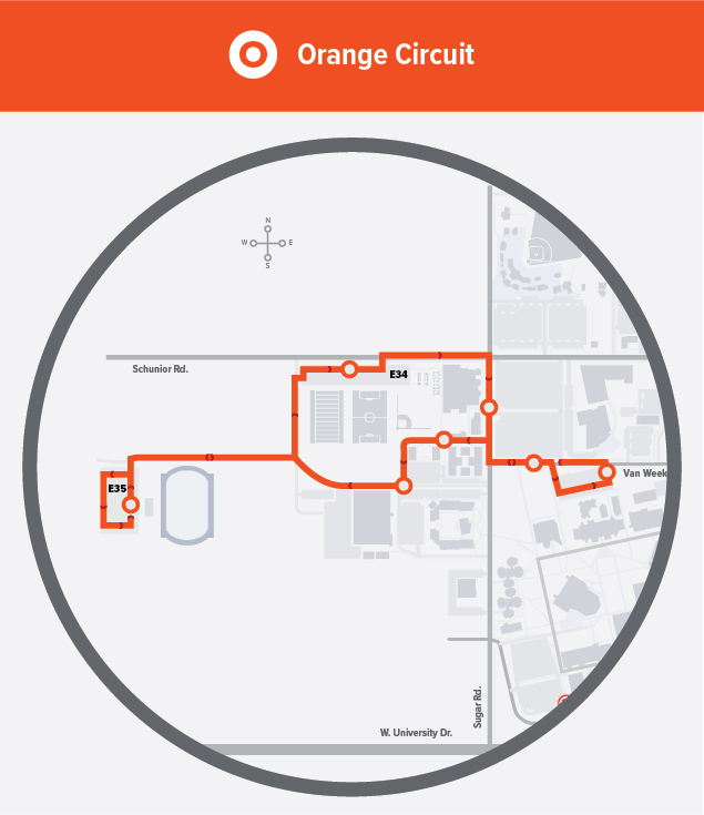 Map of VOLT Orange Circuit