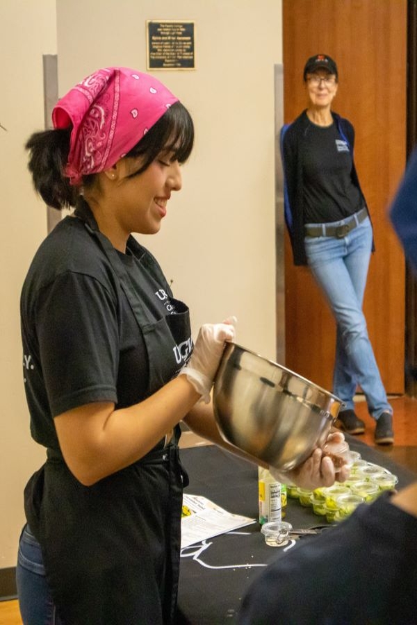 A CFSI volunteer preparing for Iron Chef Competition