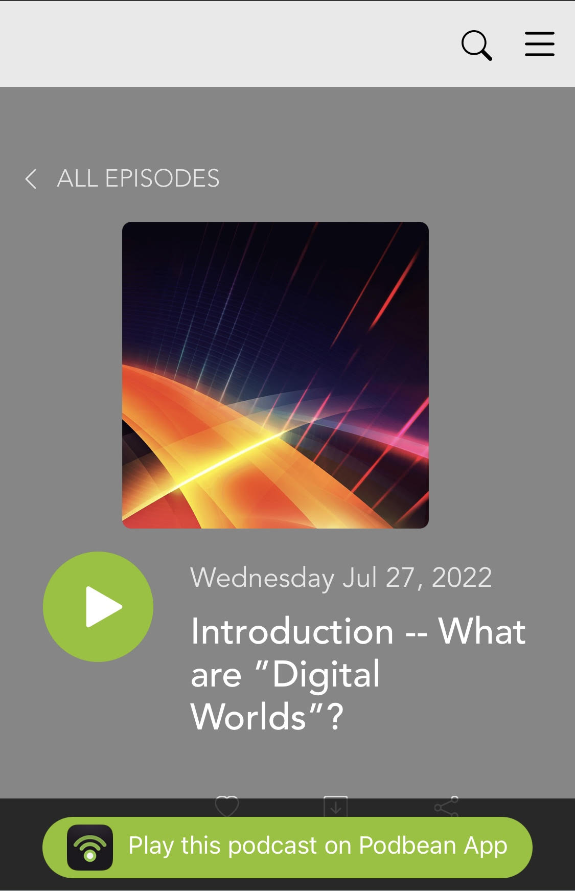 Dr. Werkheiser and Dr. Butler have a new Digital Worlds podcast!