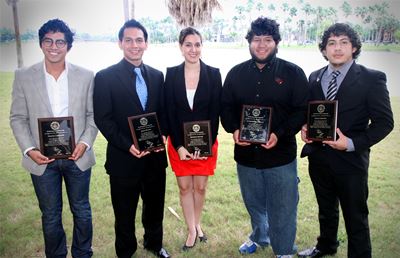 Frank Ceballos, Jesus Rivera, Rossina Miller, Alex Garcia and Louis Dartez were in the inaugural class of ARRC Scholars and earn