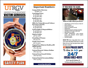 Download UTRGV PD Safety Plan - Victim Services Brochure PDF