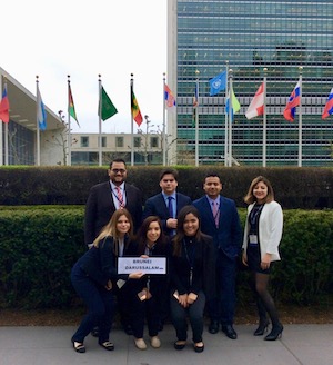 UTRGV Students Who Participated in the 2019 National Model UN Conference in New York City During Mid-April