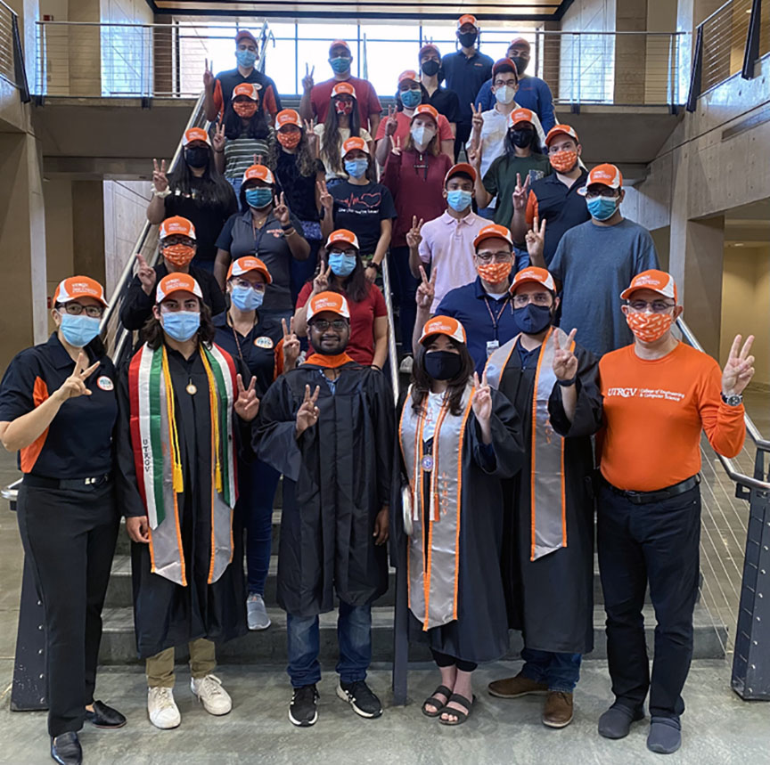PREM students group photo with masks