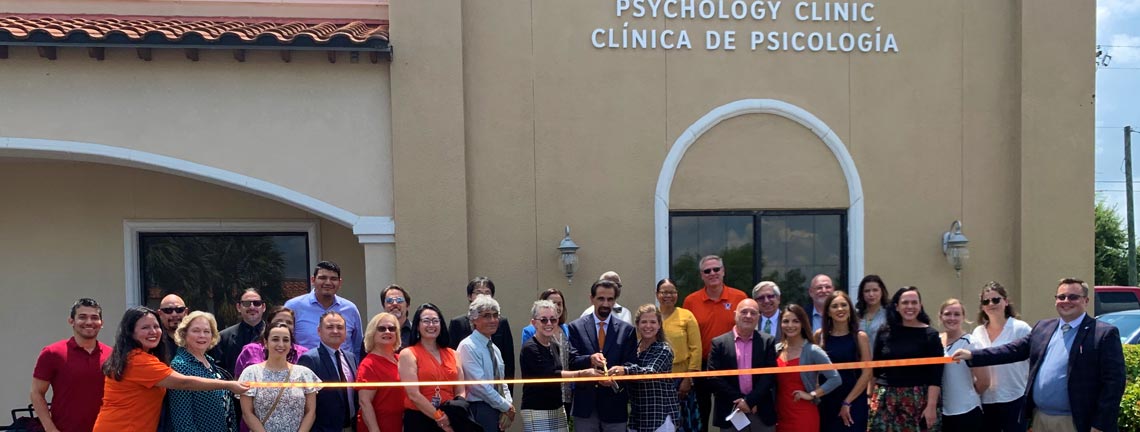 Ribbon cutting at Psychology Clinic